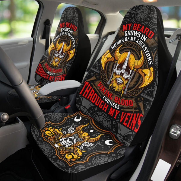 Beard, Honor & Vikings Blood Car Seat Covers - ThatGeekLyfe