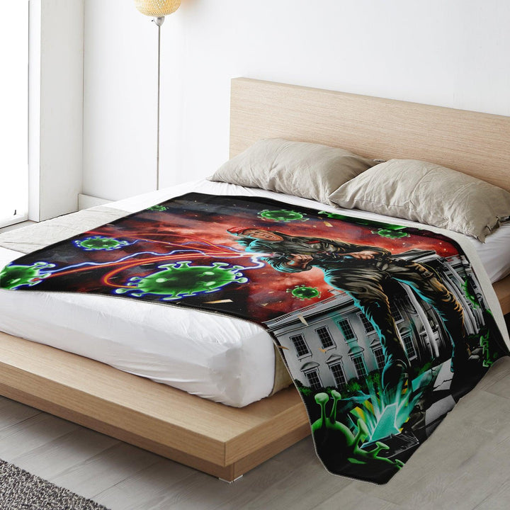 Trump Buster Premium Microfleece Blanket - ThatGeekLyfe