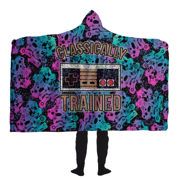 Splatter Classically Trained Gamer Hooded Blanket - ThatGeekLyfe