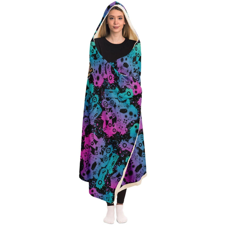 Splatter Classically Trained Gamer Hooded Blanket - ThatGeekLyfe