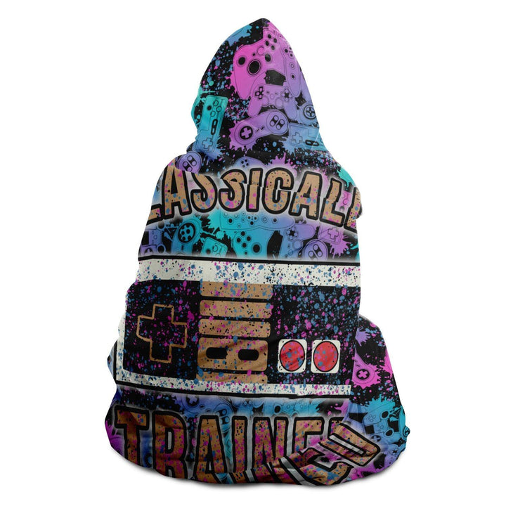 Splatter Classically Trained Gamer Hooded Blanket - ThatGeekLyfe