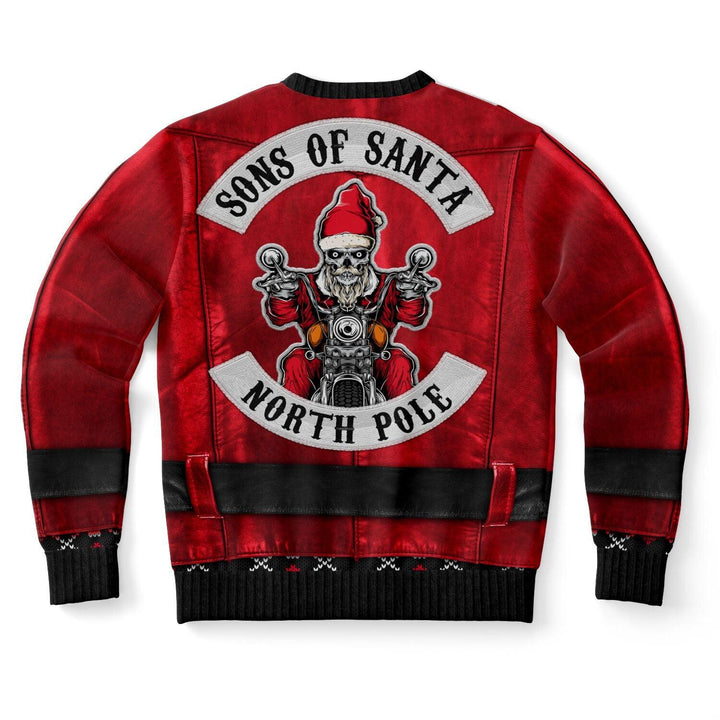 Sons of Santa Red Jacket Ver. Ugly Christmas Sweater - ThatGeekLyfe