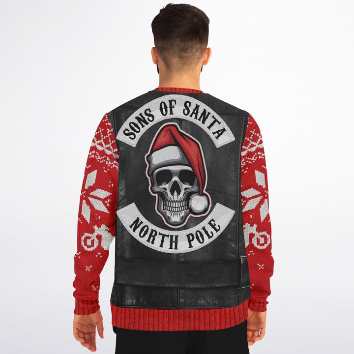 Sons of Santa Red Ver. Ugly Christmas Sweater - ThatGeekLyfe