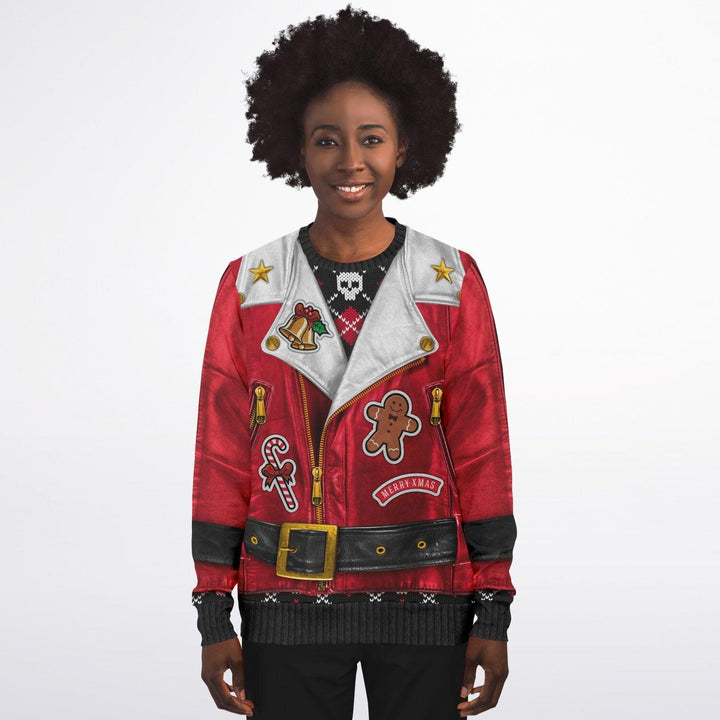 Sons of Santa Red Jacket Ver. Ugly Christmas Sweater - ThatGeekLyfe