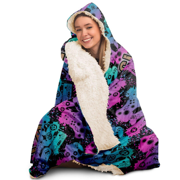 Splatter Classically Trained Gamer Hooded Blanket - ThatGeekLyfe