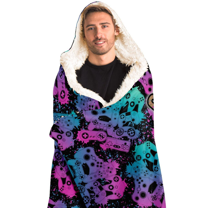 Splatter Classically Trained Gamer Hooded Blanket - ThatGeekLyfe