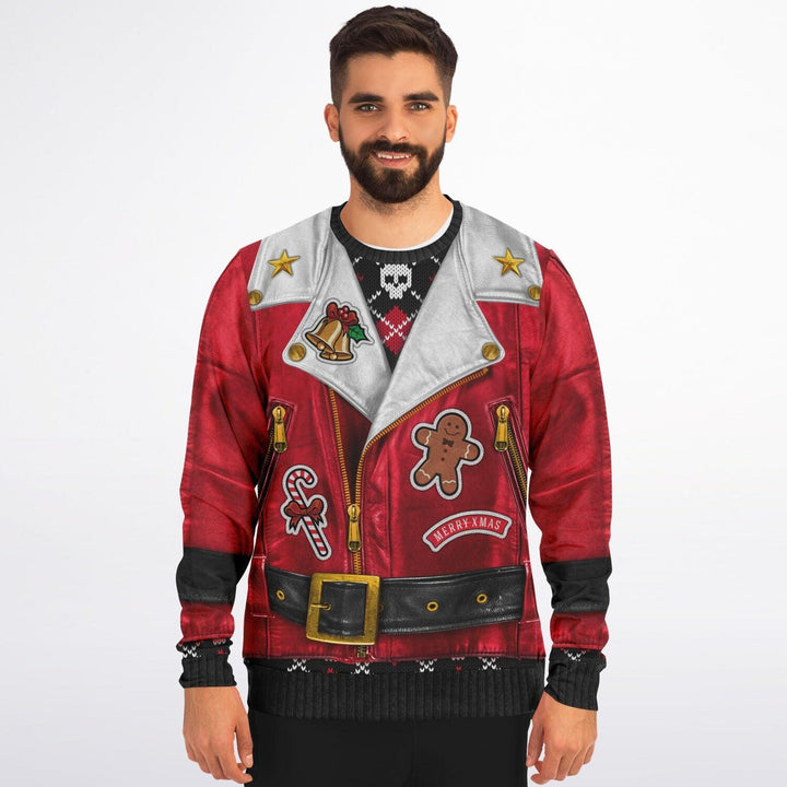 Sons of Santa Red Jacket Ver. Ugly Christmas Sweater - ThatGeekLyfe