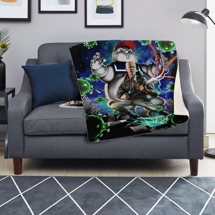 Biden Buster Premium Microfleece Blanket - ThatGeekLyfe