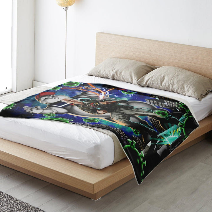 Biden Buster Premium Microfleece Blanket - ThatGeekLyfe