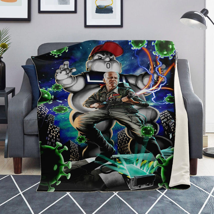 Biden Buster Premium Microfleece Blanket - ThatGeekLyfe