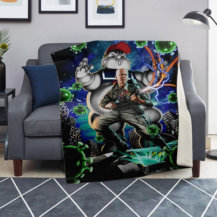 Biden Buster Premium Microfleece Blanket - ThatGeekLyfe