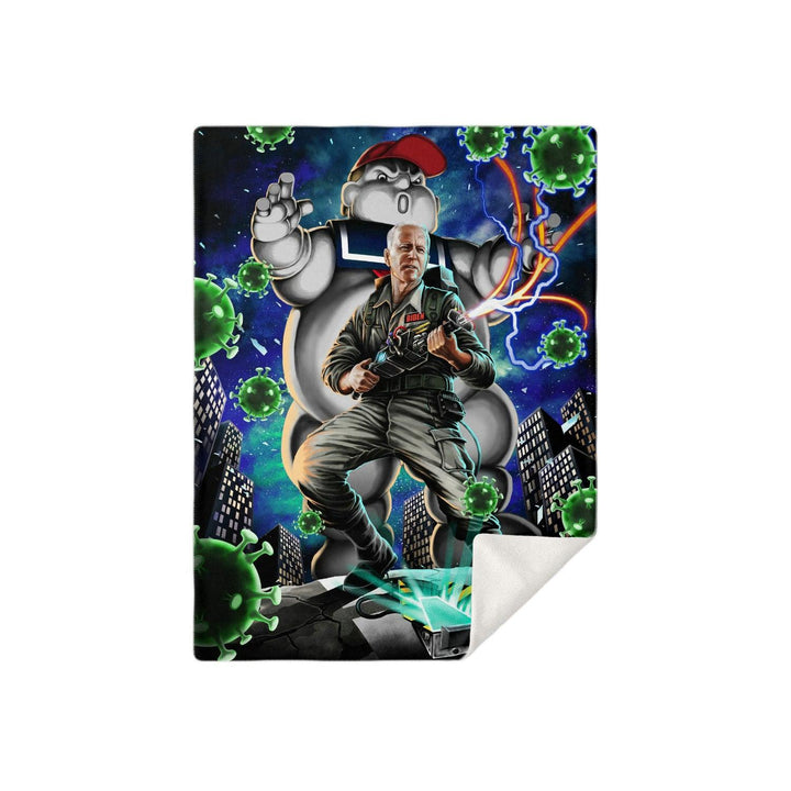 Biden Buster Premium Microfleece Blanket - ThatGeekLyfe