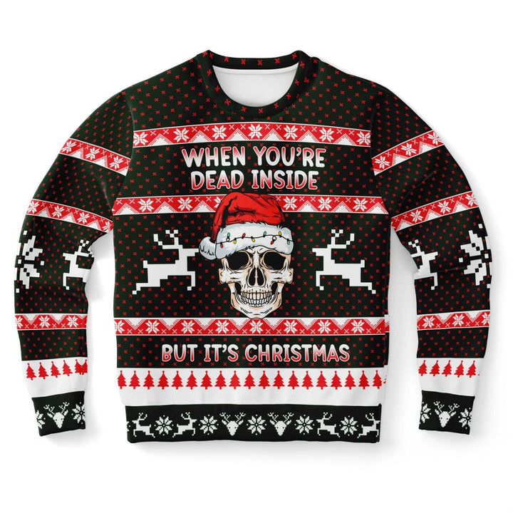 When You're Dead Inside But It's Still Christmas Ugly Christmas Sweater - ThatGeekLyfe