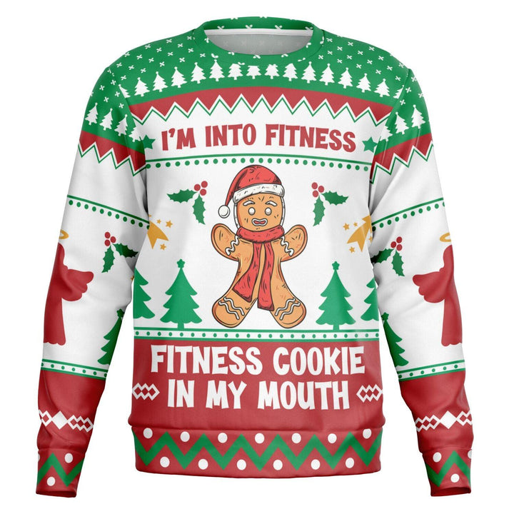 I'm Into Fitness, Fit'ness Cookie In My Mouth Ugly Christmas Sweater - ThatGeekLyfe