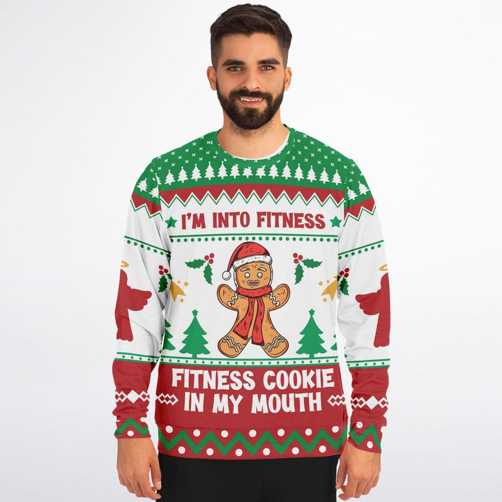 I'm Into Fitness, Fit'ness Cookie In My Mouth Ugly Christmas Sweater - ThatGeekLyfe