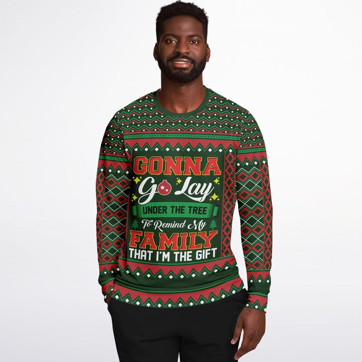 Gonna Lay Under The Tree Ugly Christmas Sweater - ThatGeekLyfe