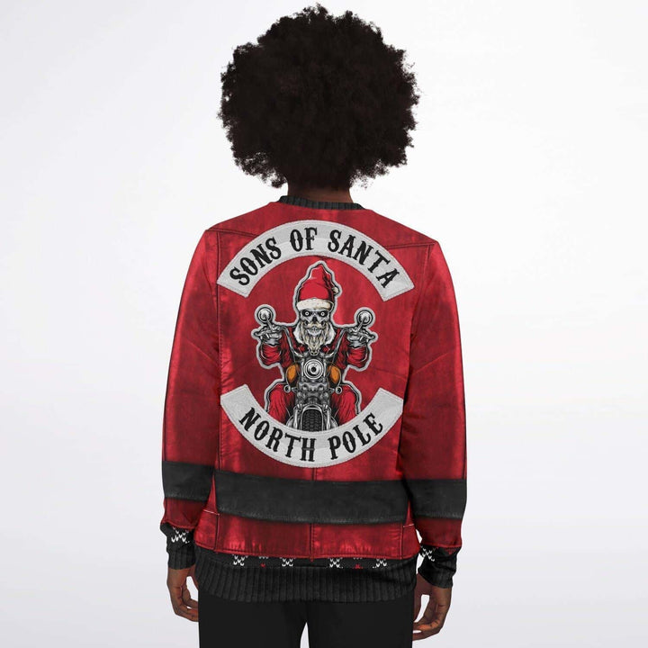 Sons of Santa Red Jacket Ver. Ugly Christmas Sweater - ThatGeekLyfe