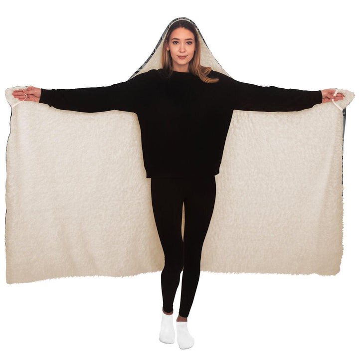 Retro B/W Classically Trained Gamer Hooded Blanket - ThatGeekLyfe